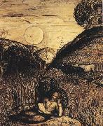 Samuel Palmer The Valley Thick with Corn painting